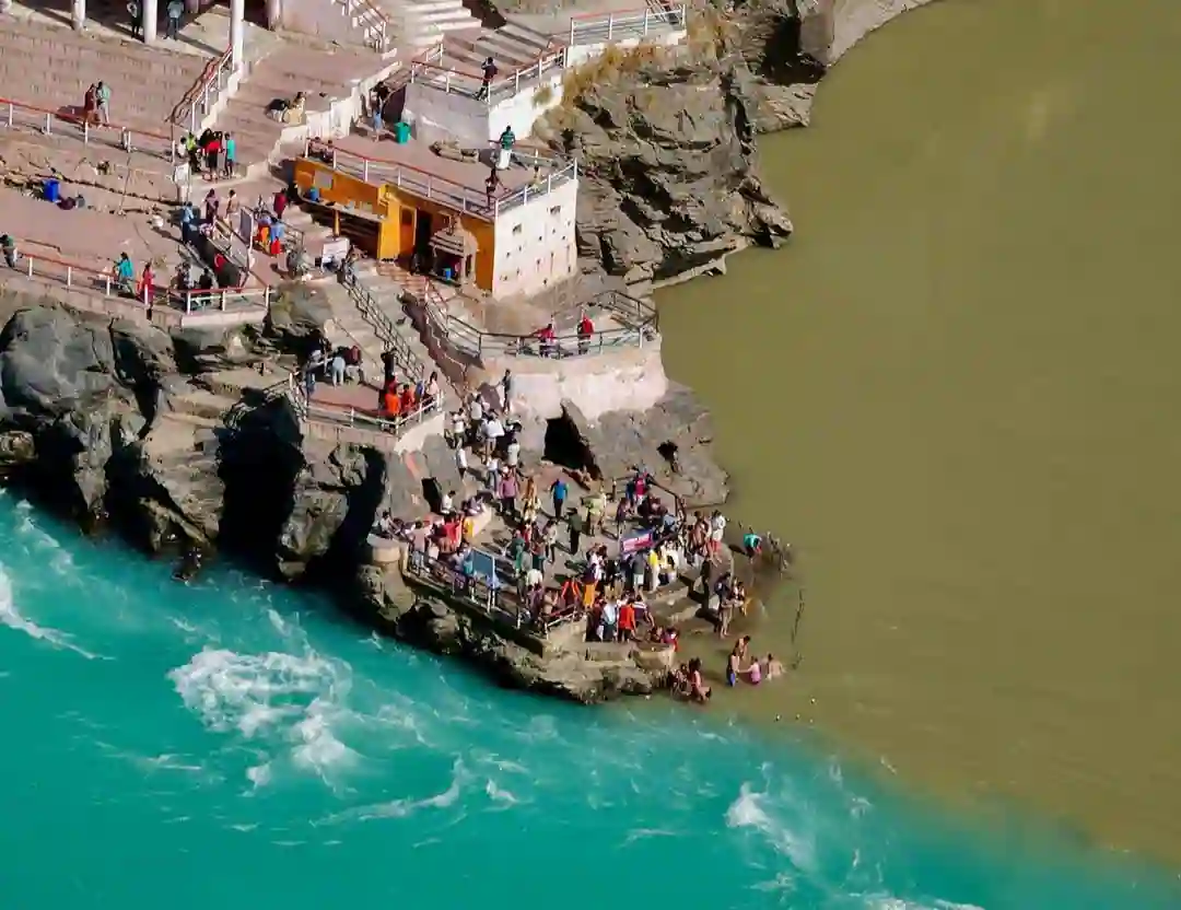 The infamous sangam of Alaknanda and Bhagirathi