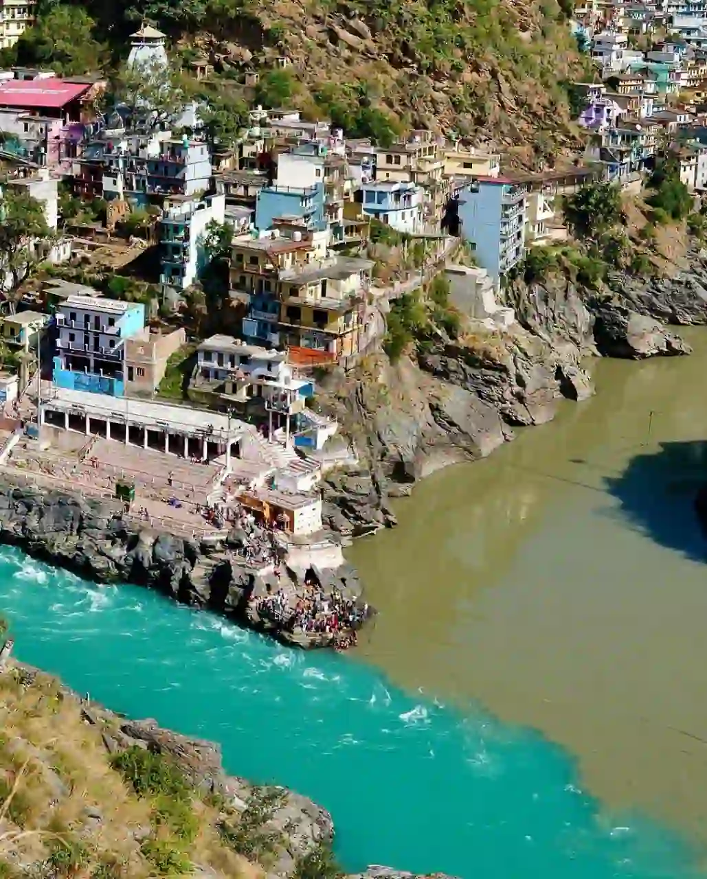 Infamous sangam of Bhagirathi and Alaknanda