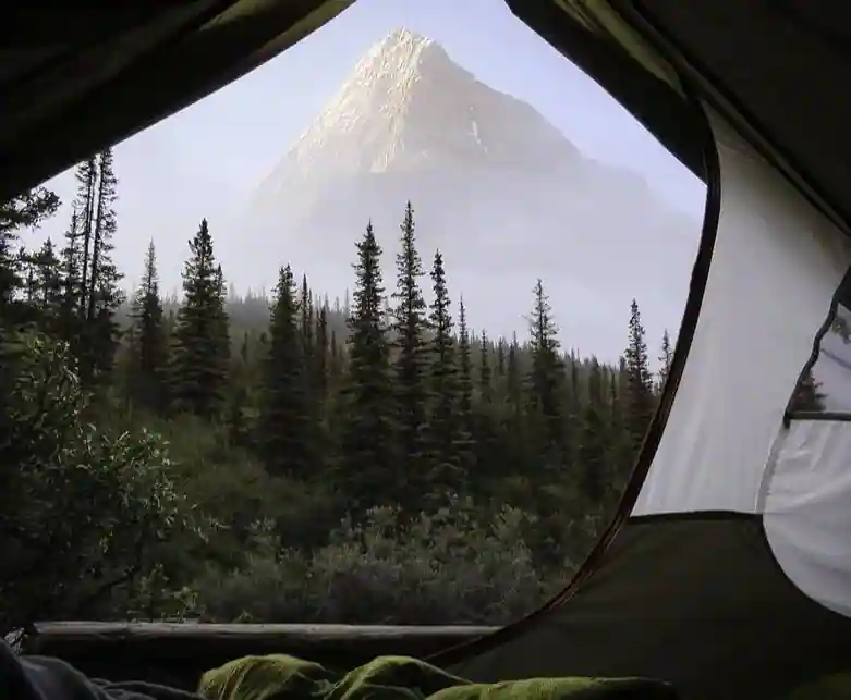 Outside view from a Camp on mountains