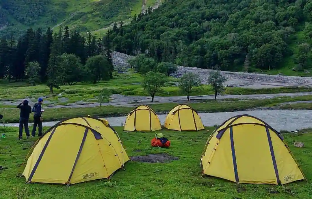 Four camps in the middle of mountains and greenery of Rishikesh