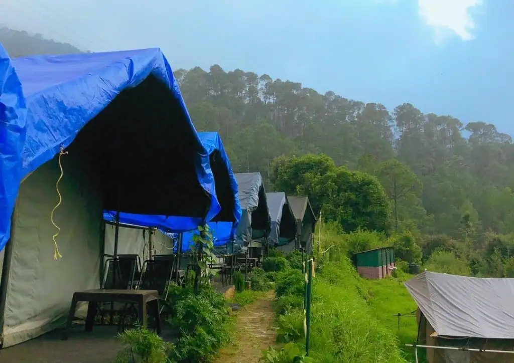 A campsite in Rishikesh