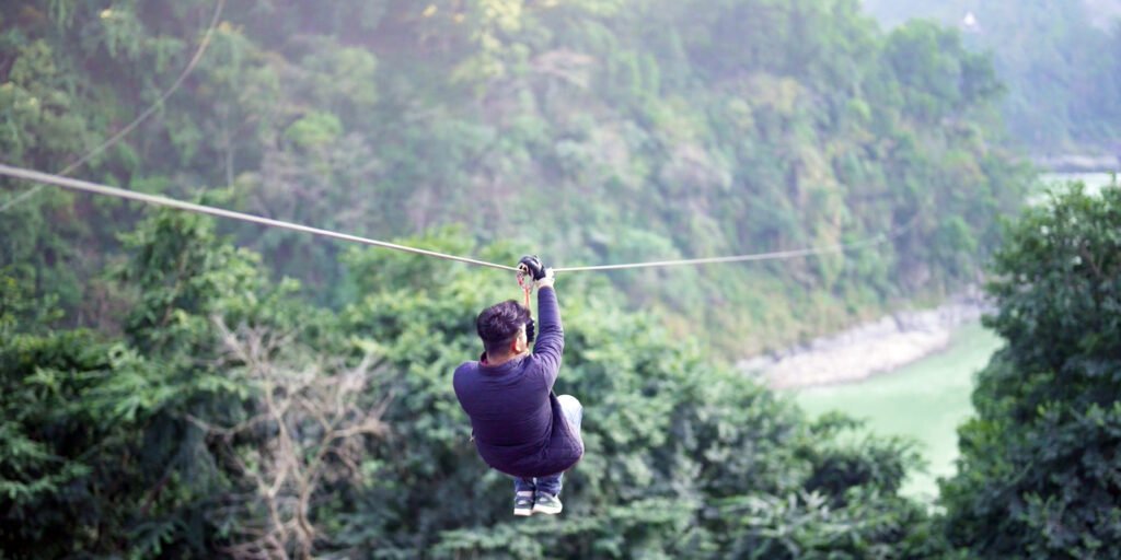 zipline in Rishikesh